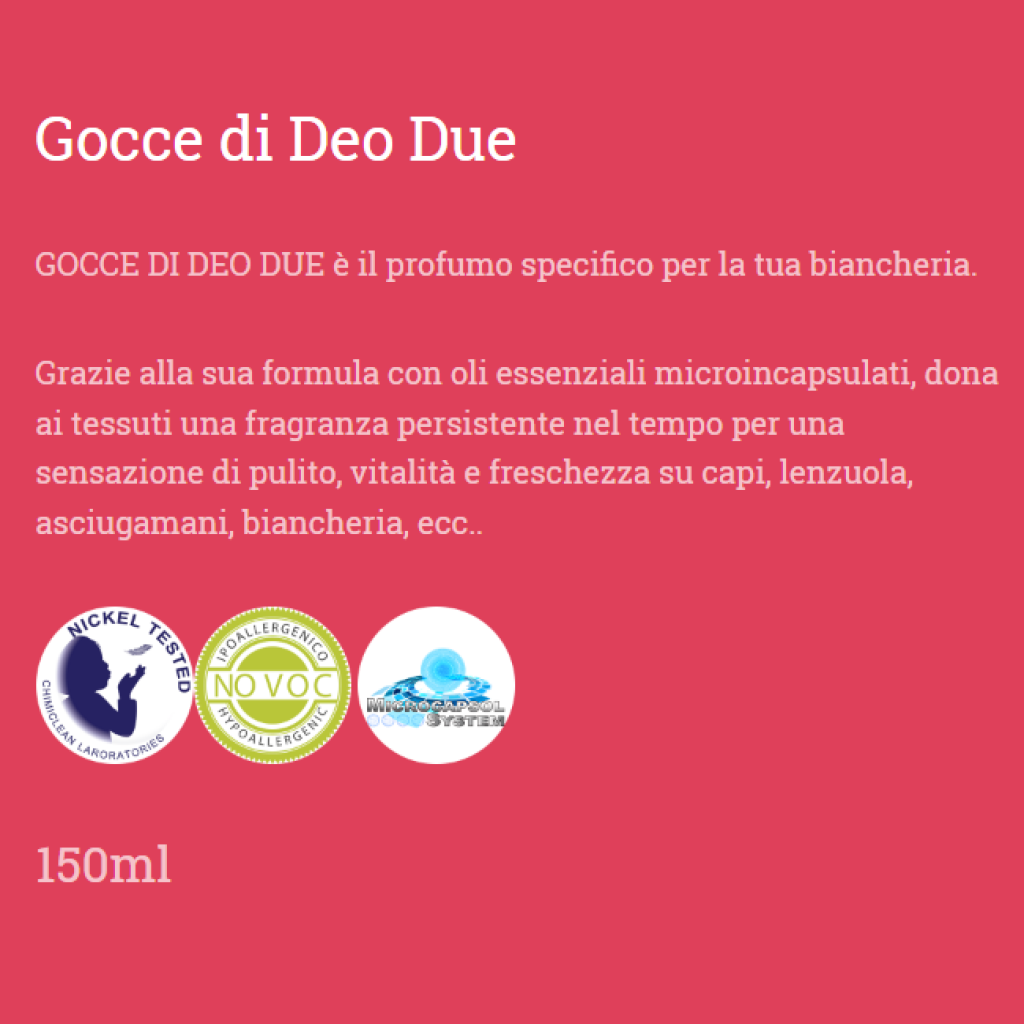 Deo Due  gocce profumabucato  aloe  150 ml