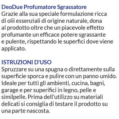 Deo Due profumatore sgrassatore azzurro 600 ml