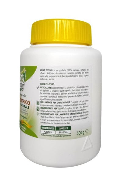 ACIDO CITRICO IN POLVERE 500 G N 2 FLACONI