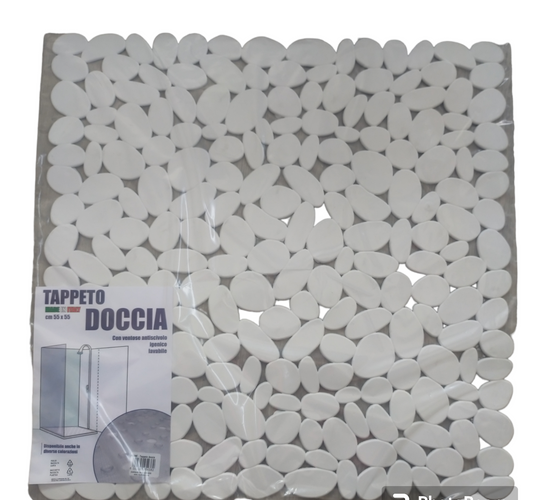 tapis de douche rivière 55x55 blanc