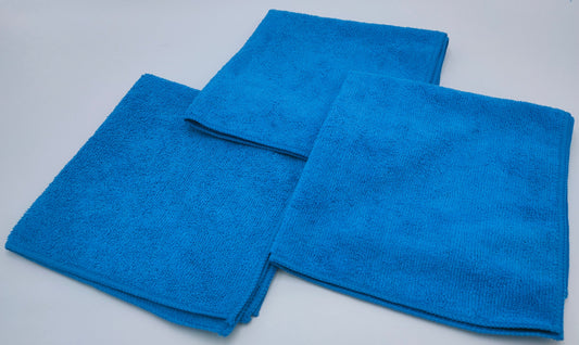 Chiffon microfibre bleu 44x44